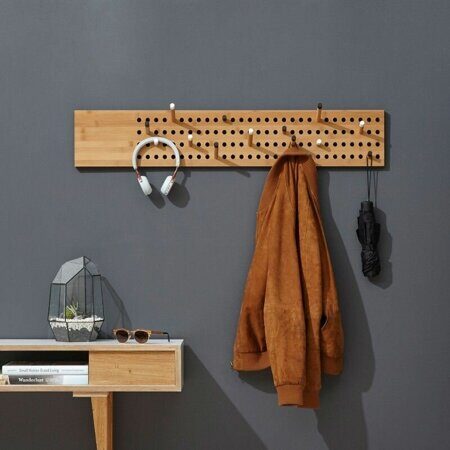 Деревянная вешалка для одежды на стену своими руками